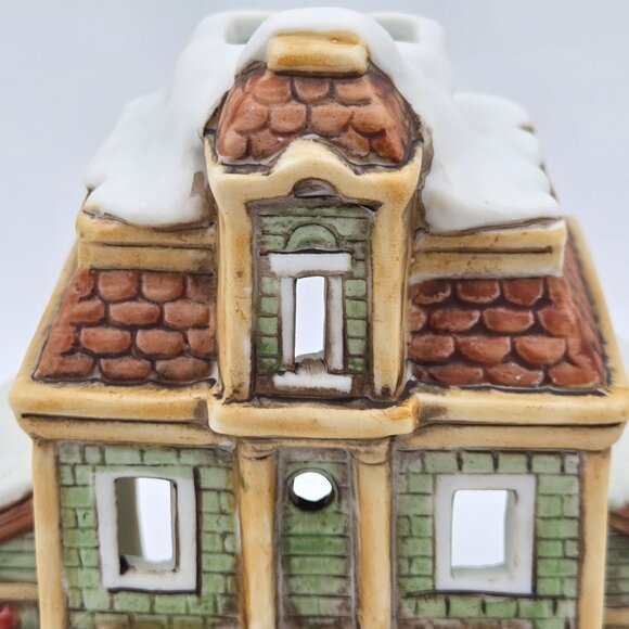 Lefton Colonial Village House Votive Candle Holder Designed by Byron Wood - Picture 13 of 15